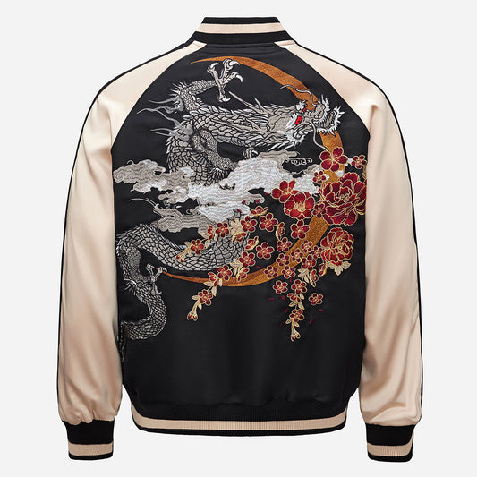 Veste avec broderie de dragon volant