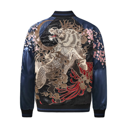 Veste robuste style national avec broderie du Kylin