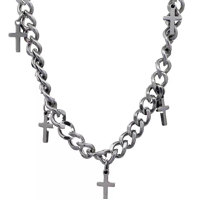 Collier chaîne croix homme