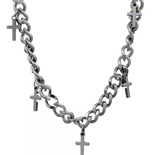 Collier chaîne croix homme