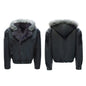 Veste en coton avec capuche en fourrure
