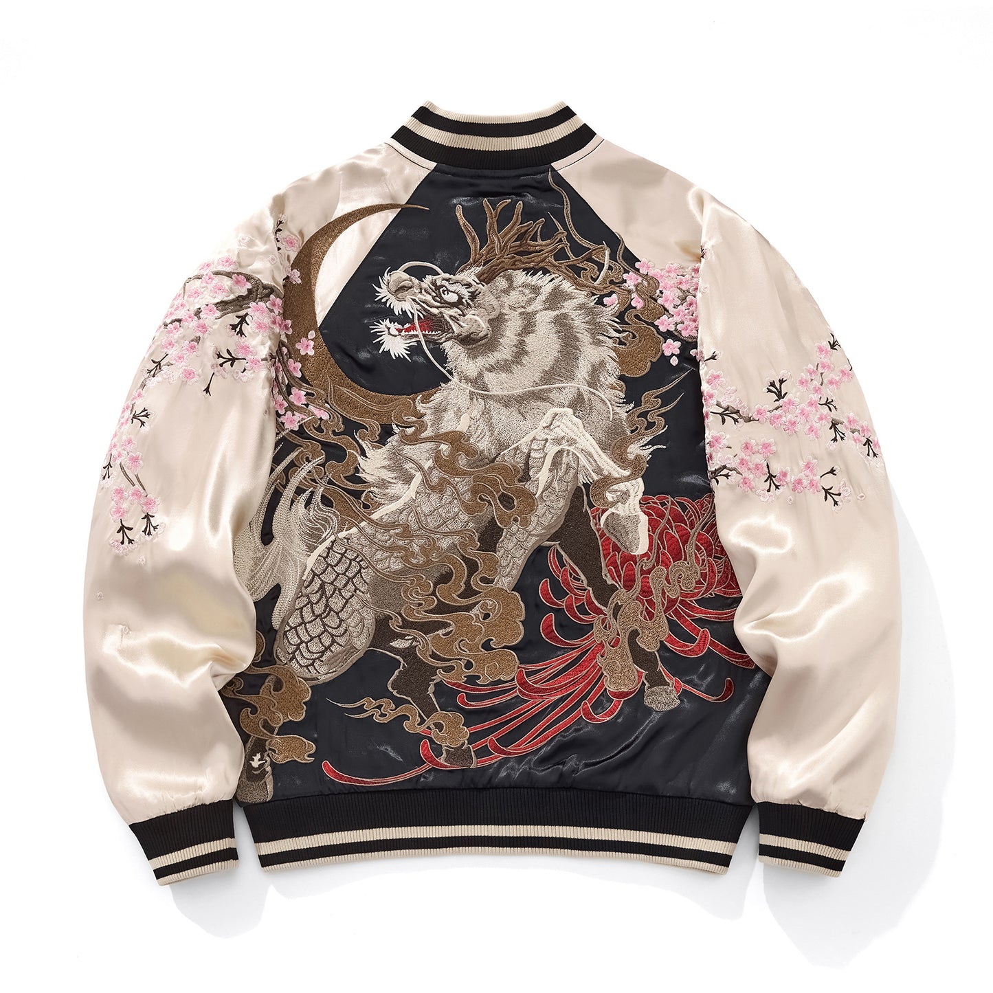 Veste robuste style national avec broderie du Kylin