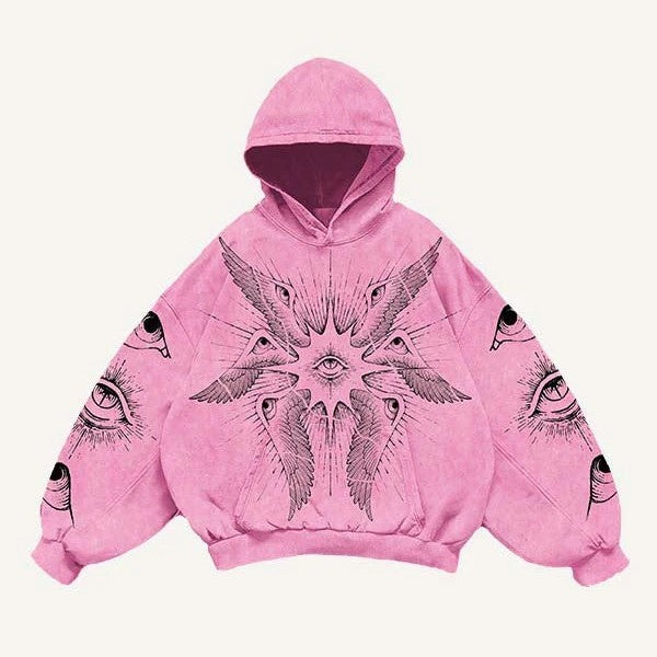 Sweat à capuche motif séraphin