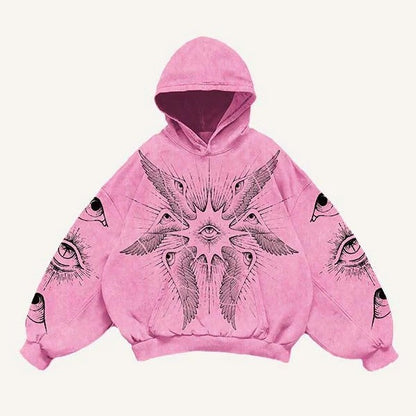 Sweat à capuche motif séraphin