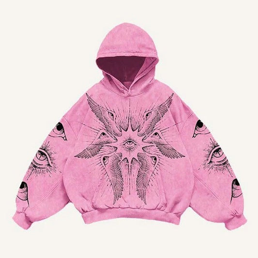 Sweat à capuche motif séraphin