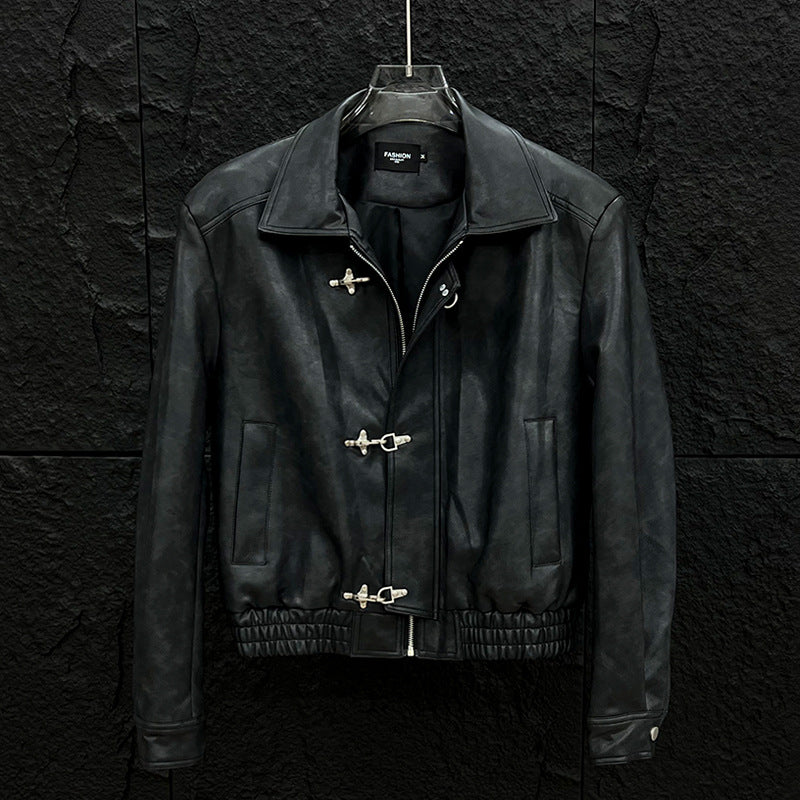 Manteau homme uni au style original et bad boy