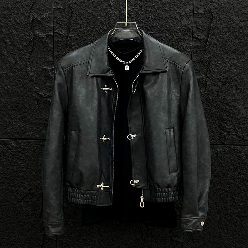 Manteau homme uni au style original et bad boy
