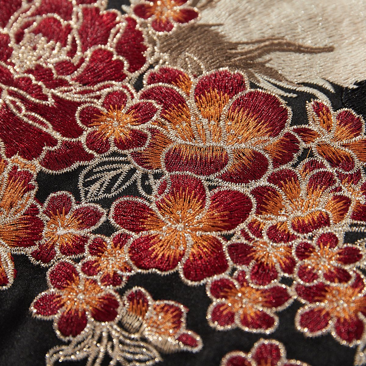 Veste casual avec broderie de renard à neuf queues