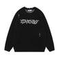 Pull déchiré avec motif squelette draconique