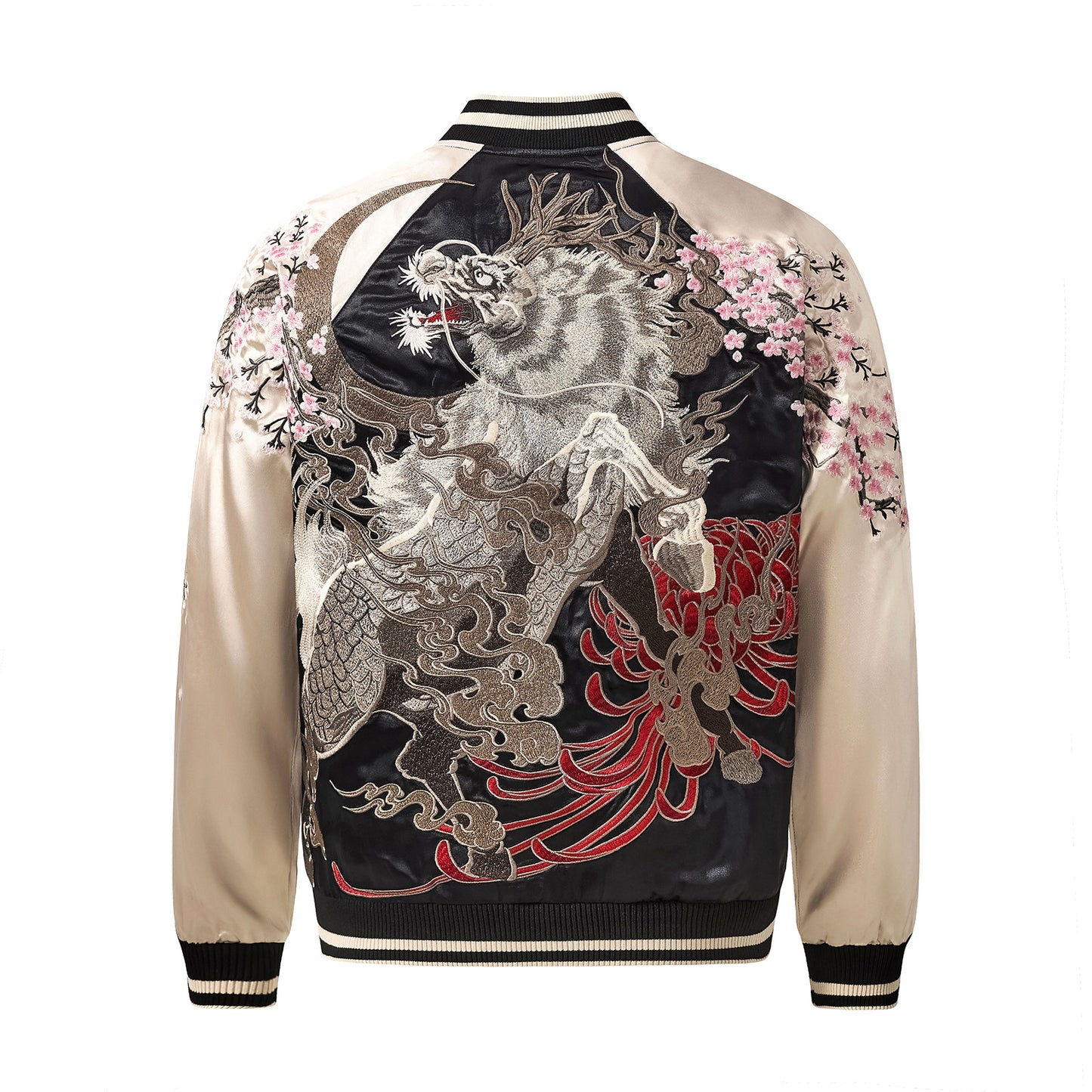 Veste robuste style national avec broderie du Kylin