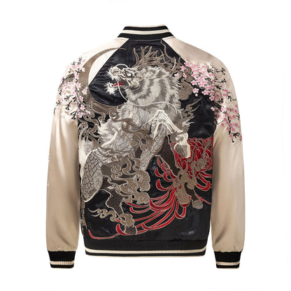 Veste robuste style national avec broderie du Kylin