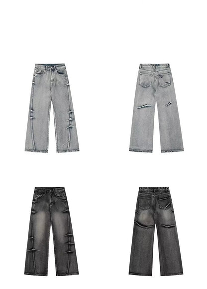 Jean ample, délavé style casual