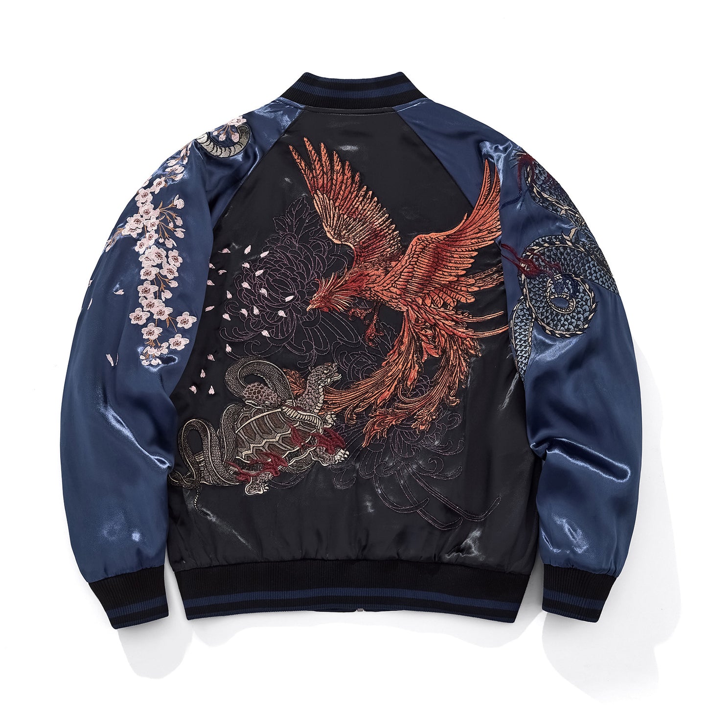 Veste avec broderie dragon, tigre et quatre bêtes divines