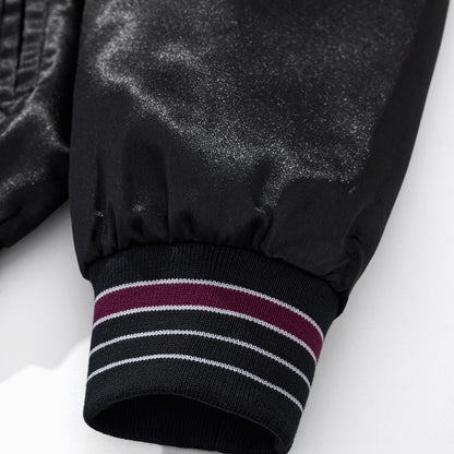 Veste Casual avec broderie nuages porte-bonheur et dragon de feu violet