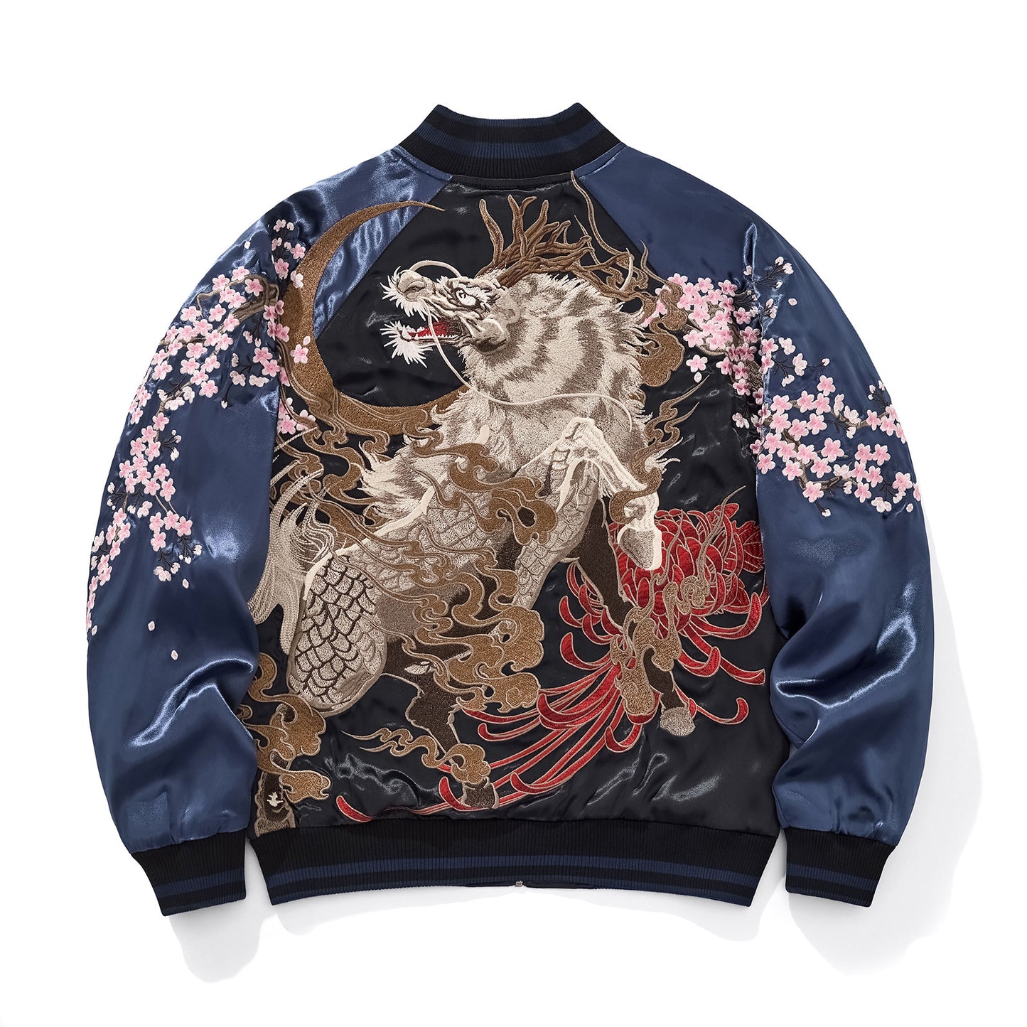 Veste robuste style national avec broderie du Kylin