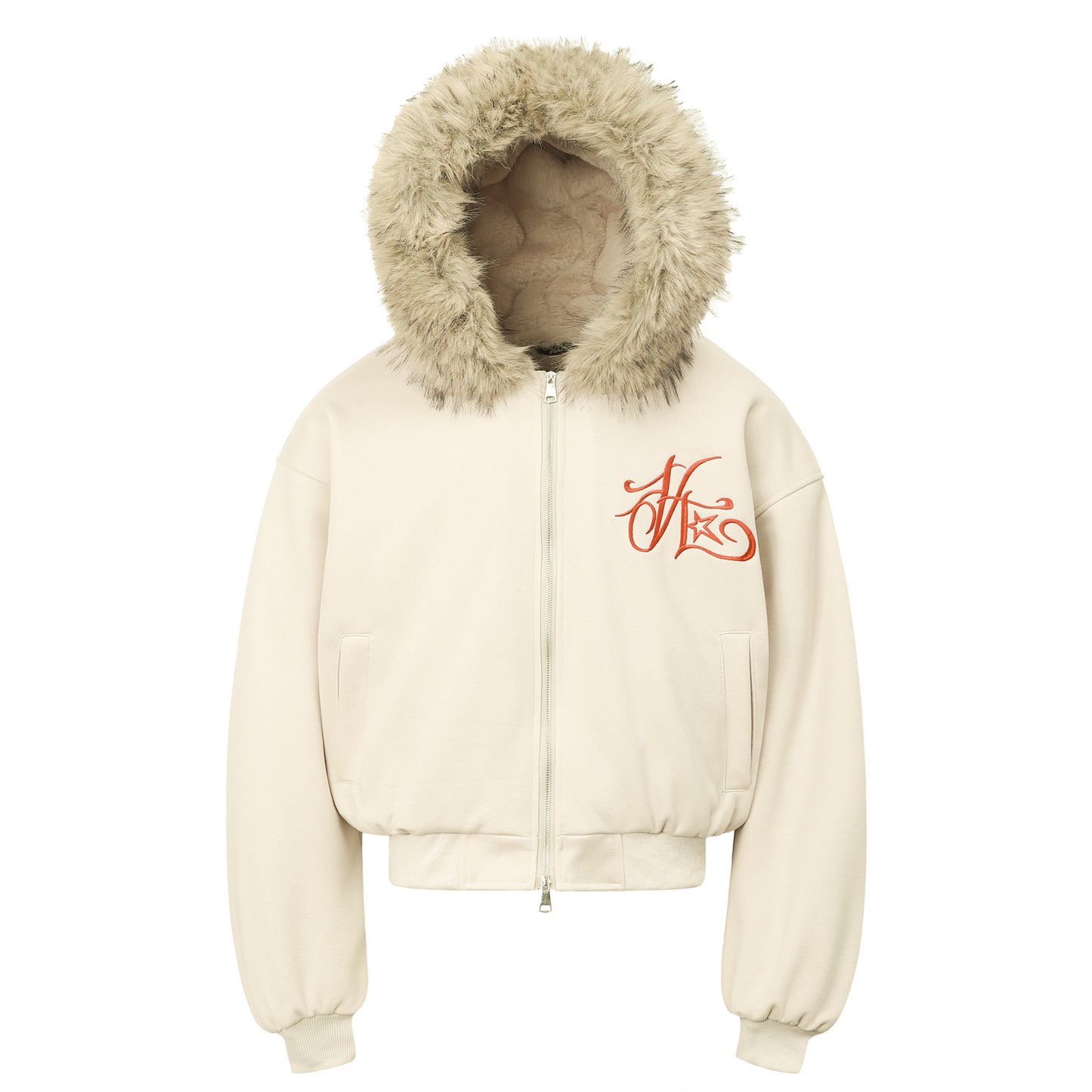 Veste ample en coton avec lettres brodées, style rétro