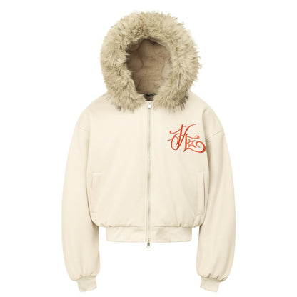 Veste ample en coton avec lettres brodées, style rétro