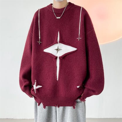 Pull ample et chic, avec design contrasté