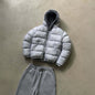 Veste doudoune à capuche en coton matelassé