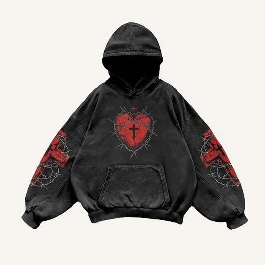 Sweat à capuche heart