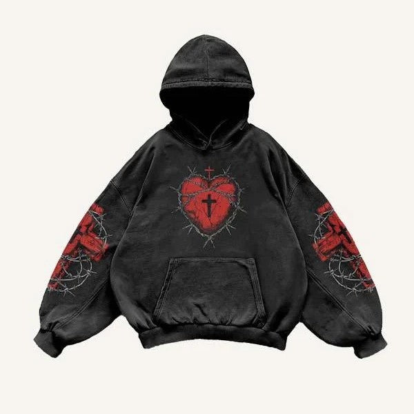 Sweat à capuche heart