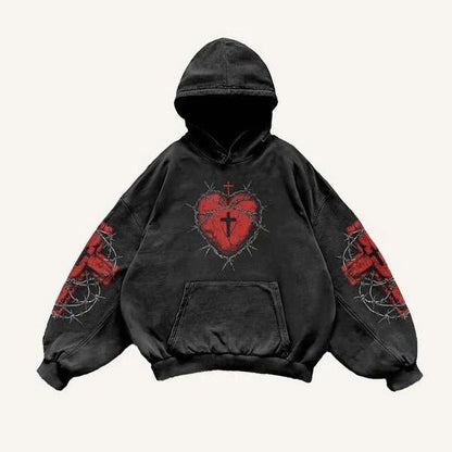 Sweat à capuche heart