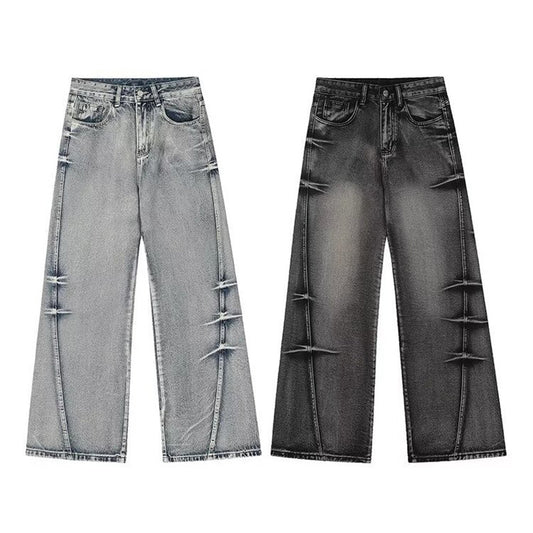 Jean ample, délavé style casual