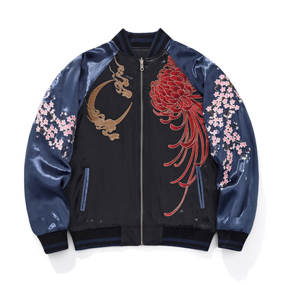 Veste robuste style national avec broderie du Kylin