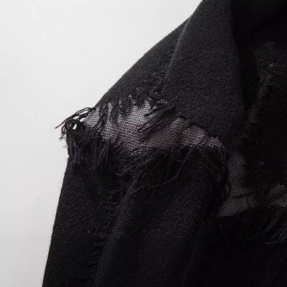 Pull déchiré tendance à motif tête de mort