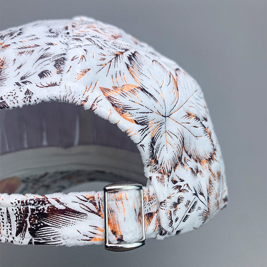 Casquettes style coréen en cuir véritable avec motif tendance