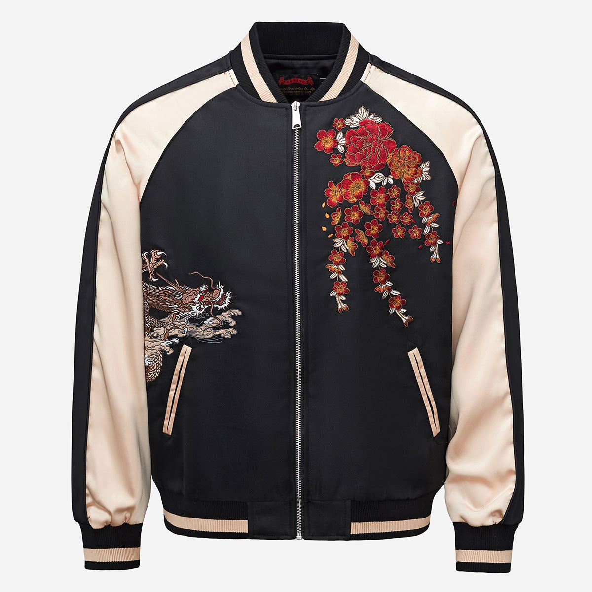 Veste avec broderie de dragon volant