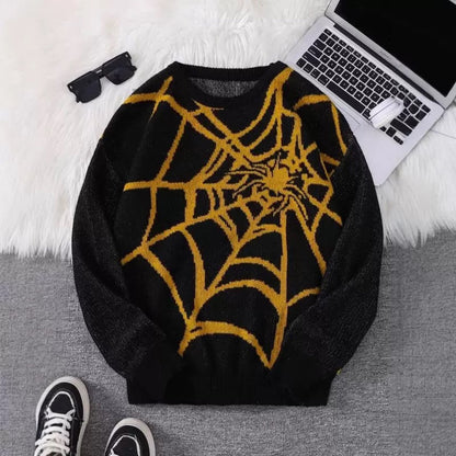 Pull avec motif toile d’araignée