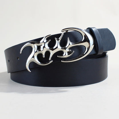 Ceinture casual tendance avec boucle argentée stylé